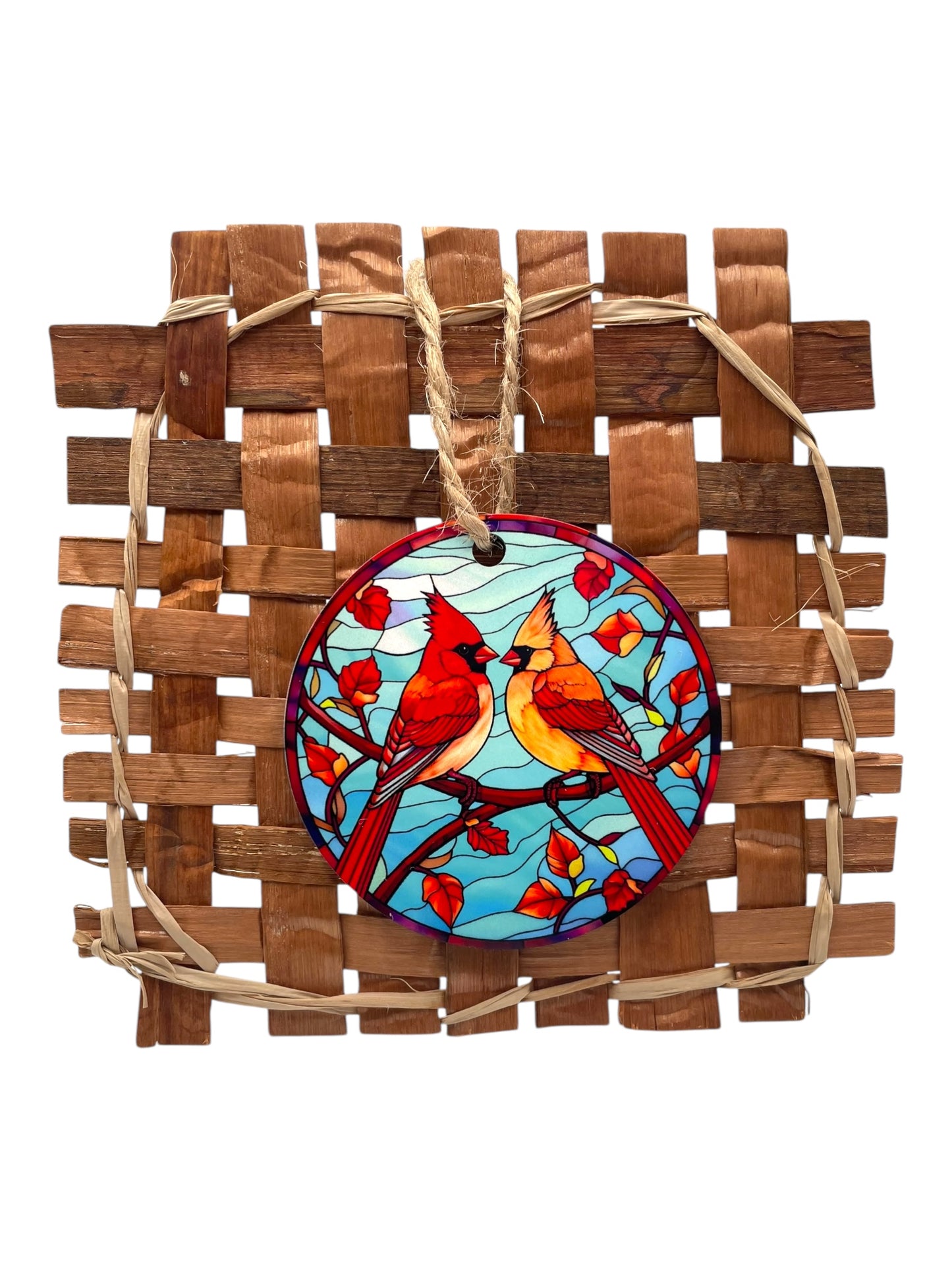 Stained Glass Cardinal Ornaments