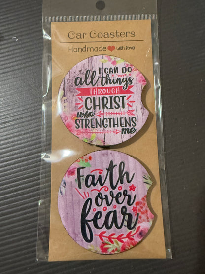 Faith Car Coasters