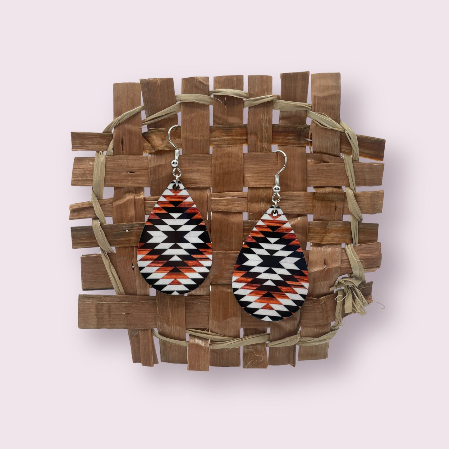 Aztec Wooden Earrings