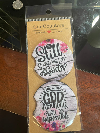 Faith Car Coasters